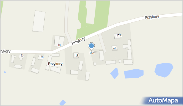 Przykory, Przykory, 18A, mapa Przykory