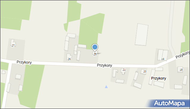 Przykory, Przykory, 25, mapa Przykory