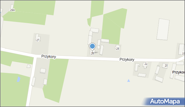 Przykory, Przykory, 26, mapa Przykory