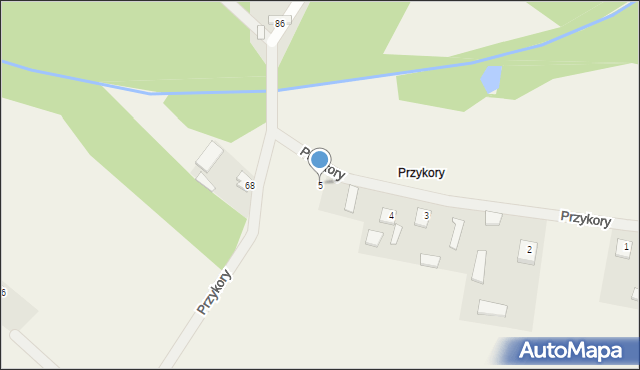 Przykory, Przykory, 5, mapa Przykory