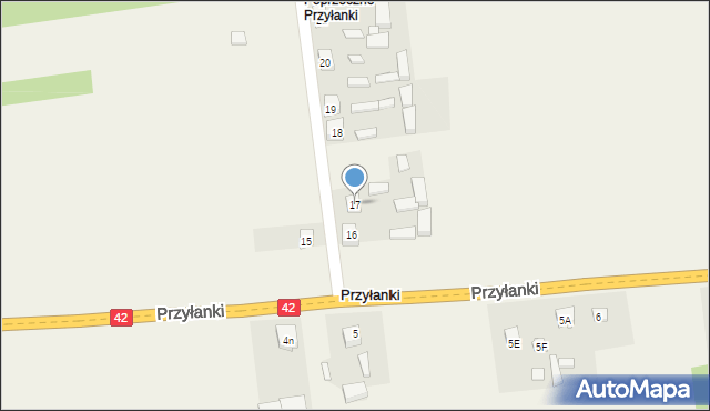 Przyłanki, Przyłanki, 17, mapa Przyłanki