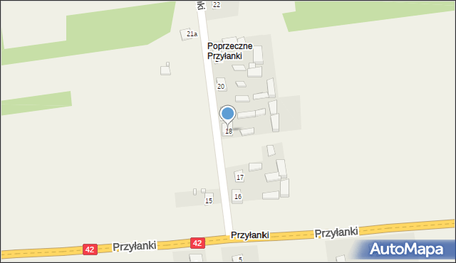 Przyłanki, Przyłanki, 18, mapa Przyłanki