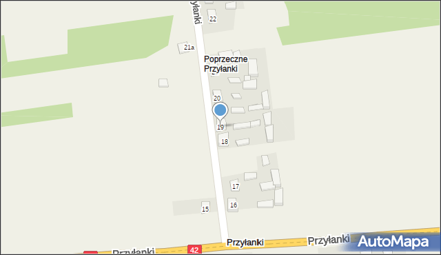 Przyłanki, Przyłanki, 19, mapa Przyłanki