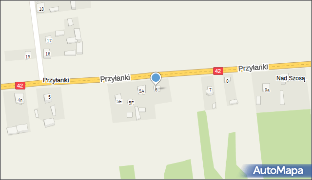 Przyłanki, Przyłanki, 6, mapa Przyłanki