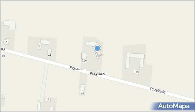 Przylaski, Przylaski, 11, mapa Przylaski