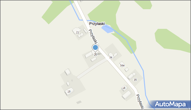 Przylaski, Przylaski, 20, mapa Przylaski