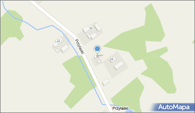 Przylaski, Przylaski, 32, mapa Przylaski