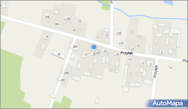 Przyłęk, Przyłęk, 22, mapa Przyłęk