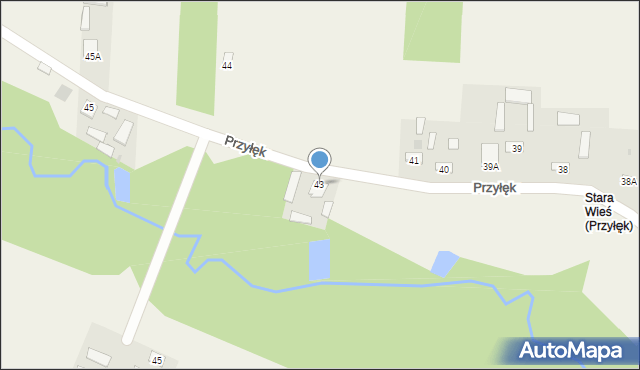 Przyłęk, Przyłęk, 43, mapa Przyłęk