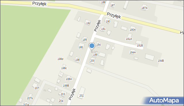 Przyłęk, Przyłęk, 199k, mapa Przyłęk