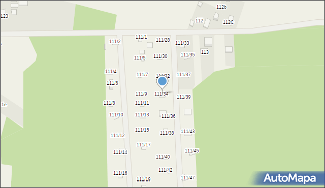 Przyłęk, Przyłęk, 111/34, mapa Przyłęk