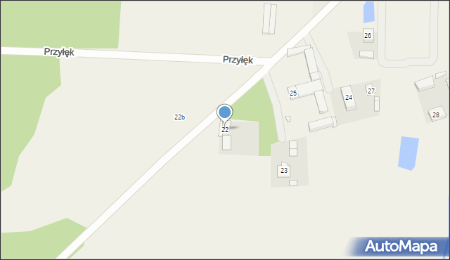 Przyłęk, Przyłęk, 22, mapa Przyłęk