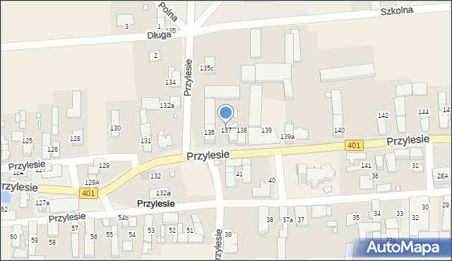 Przylesie, Przylesie, 137, mapa Przylesie