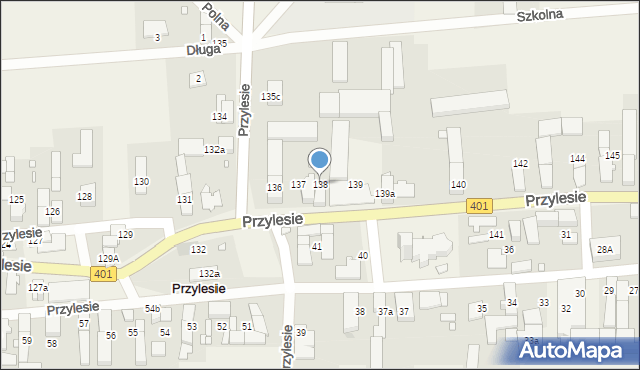 Przylesie, Przylesie, 138, mapa Przylesie