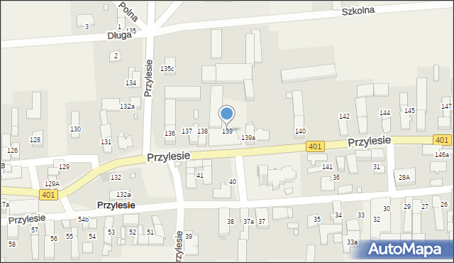 Przylesie, Przylesie, 139, mapa Przylesie