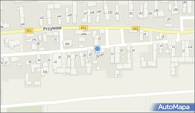 Przylesie, Przylesie, 24, mapa Przylesie