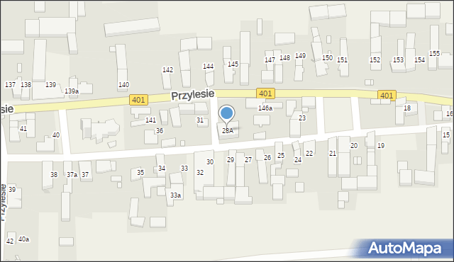 Przylesie, Przylesie, 28A, mapa Przylesie