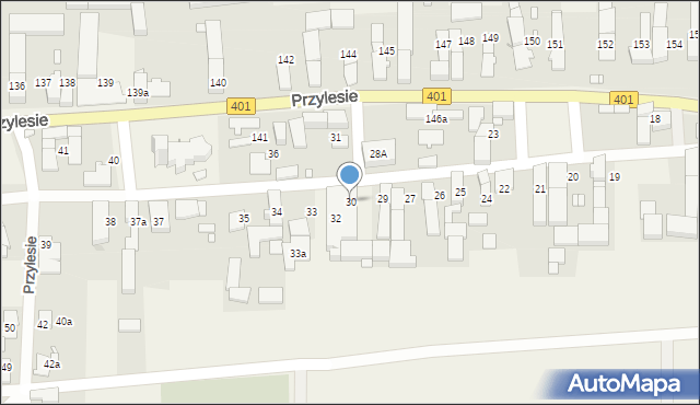 Przylesie, Przylesie, 30, mapa Przylesie