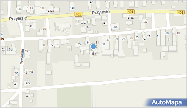 Przylesie, Przylesie, 33a, mapa Przylesie