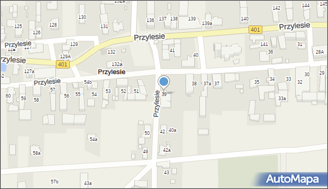 Przylesie, Przylesie, 39, mapa Przylesie