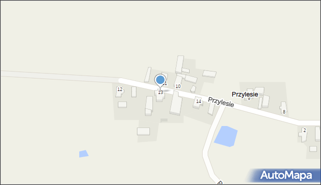 Przylesie, Przylesie, 13, mapa Przylesie