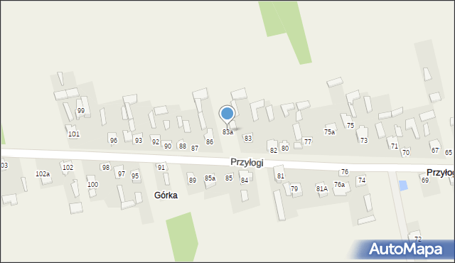 Przyłogi, Przyłogi, 83a, mapa Przyłogi