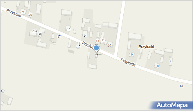 Przyłuski, Przyłuski, 12, mapa Przyłuski