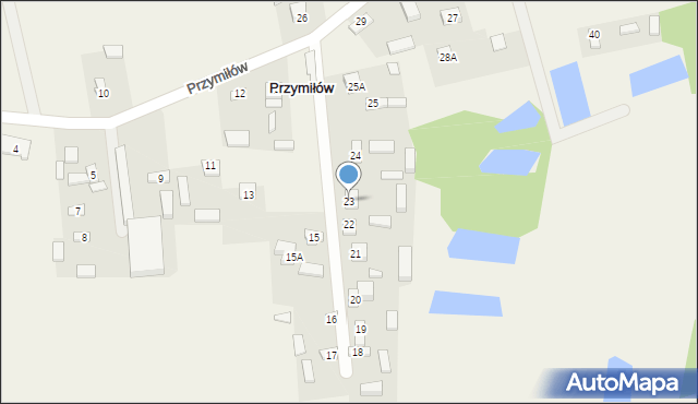 Przymiłów, Przymiłów, 23, mapa Przymiłów