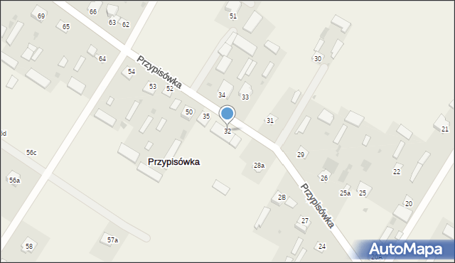 Przypisówka, Przypisówka, 32, mapa Przypisówka