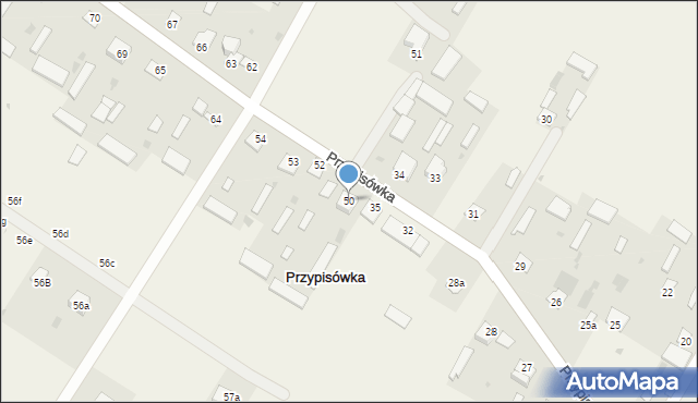 Przypisówka, Przypisówka, 50, mapa Przypisówka