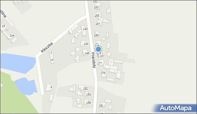 Przyprostynia, Prandoty, 175, mapa Przyprostynia
