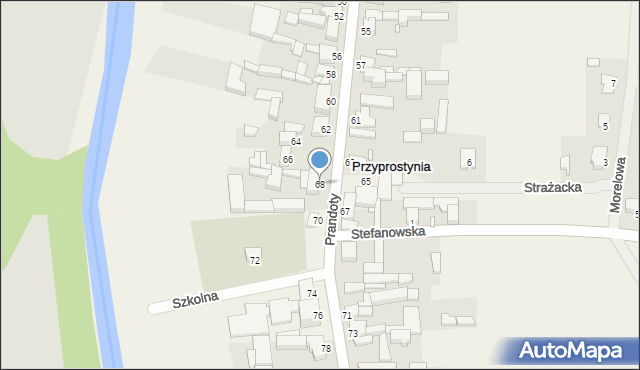 Przyprostynia, Prandoty, 68, mapa Przyprostynia