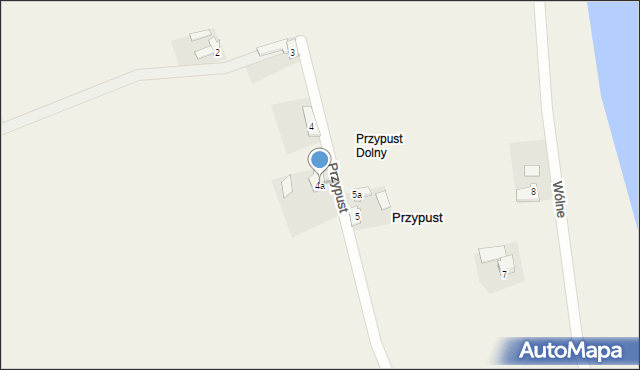 Przypust, Przypust, 4a, mapa Przypust