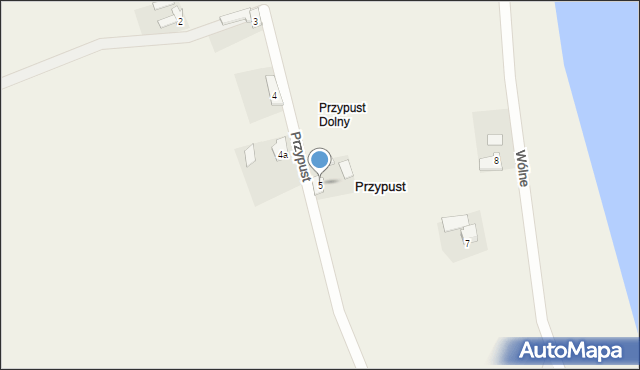 Przypust, Przypust, 5, mapa Przypust