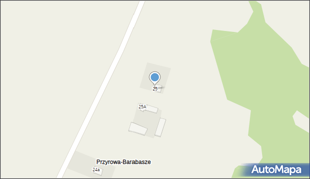 Przyrowa, Przyrowa, 25, mapa Przyrowa