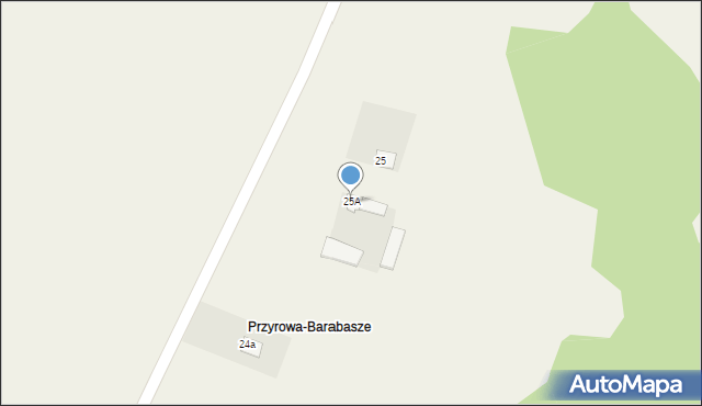 Przyrowa, Przyrowa, 25A, mapa Przyrowa