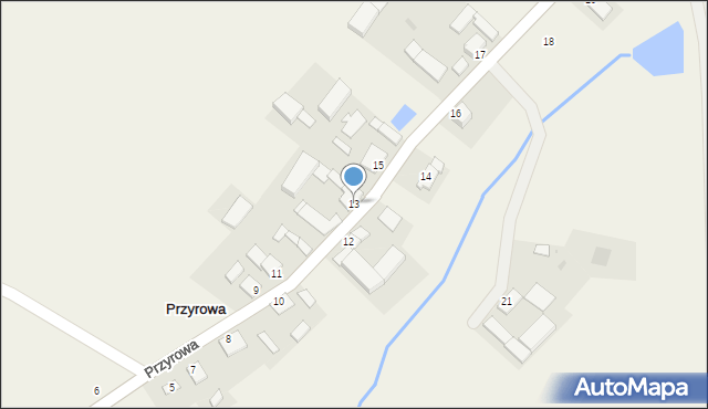 Przyrowa, Przyrowa, 13, mapa Przyrowa