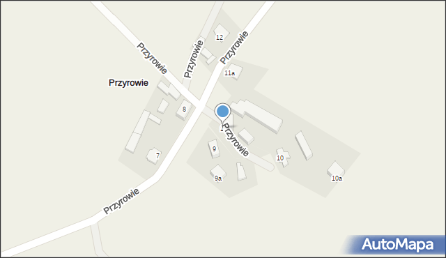 Przyrowie, Przyrowie, 11, mapa Przyrowie