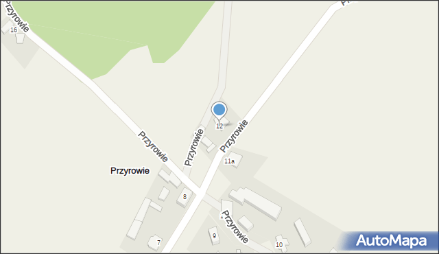 Przyrowie, Przyrowie, 12, mapa Przyrowie