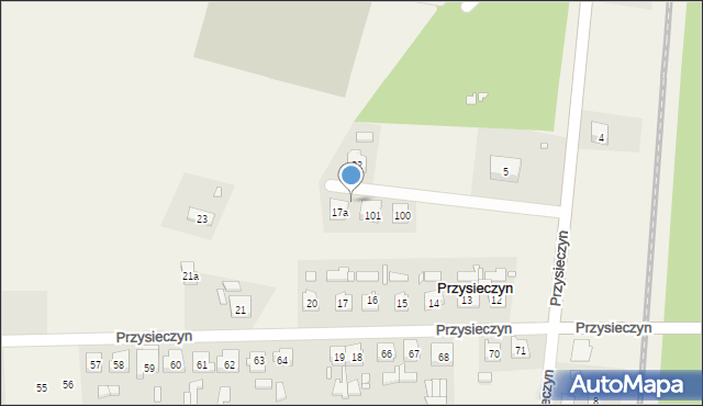 Przysieczyn, Przysieczyn, 102, mapa Przysieczyn