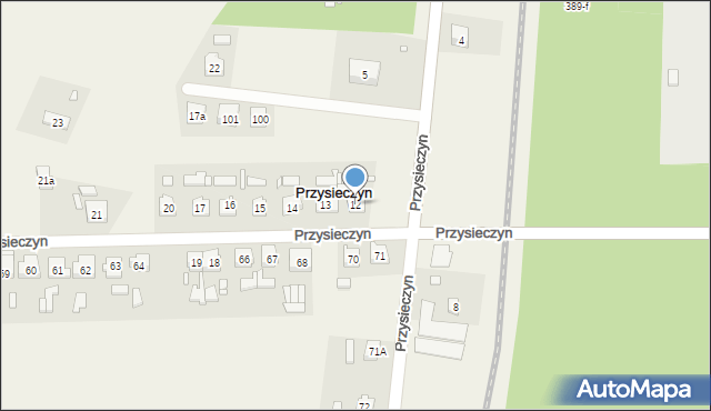 Przysieczyn, Przysieczyn, 12, mapa Przysieczyn