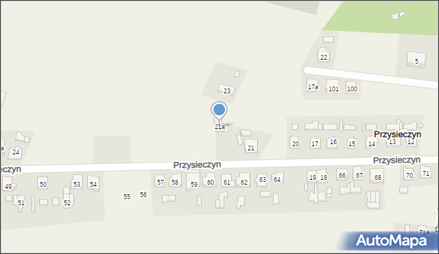 Przysieczyn, Przysieczyn, 21a, mapa Przysieczyn