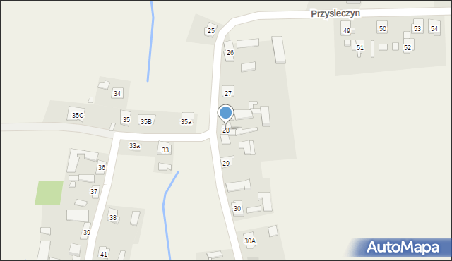 Przysieczyn, Przysieczyn, 28, mapa Przysieczyn