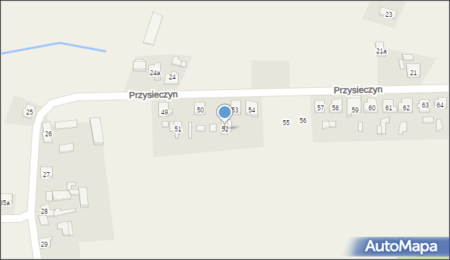 Przysieczyn, Przysieczyn, 52, mapa Przysieczyn