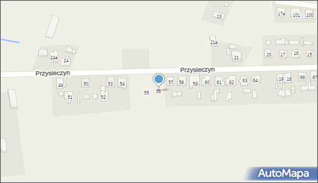 Przysieczyn, Przysieczyn, 56, mapa Przysieczyn