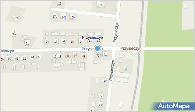 Przysieczyn, Przysieczyn, 70, mapa Przysieczyn