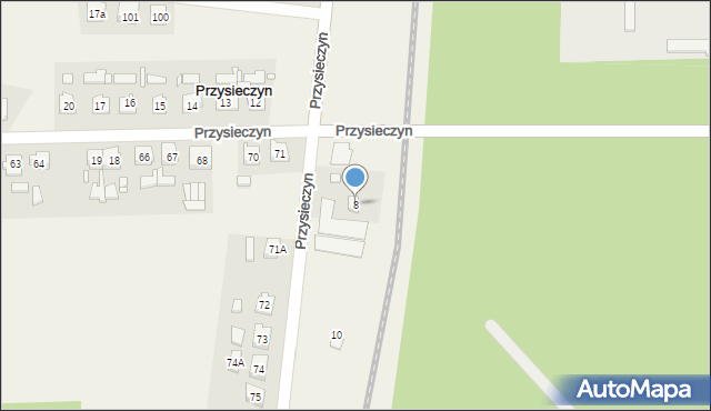 Przysieczyn, Przysieczyn, 8, mapa Przysieczyn