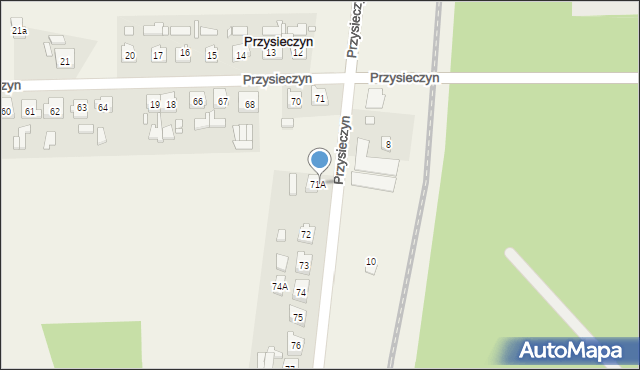 Przysieczyn, Przysieczyn, 9, mapa Przysieczyn