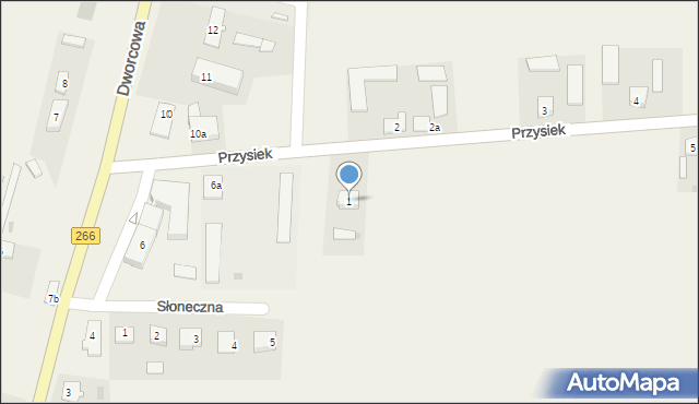 Przysiek, Przysiek, 1, mapa Przysiek