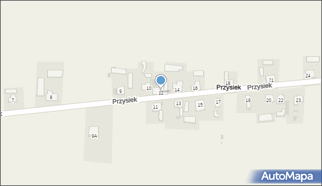 Przysiek, Przysiek, 12, mapa Przysiek